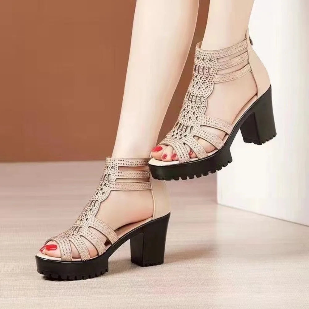 Exotische Slang Gladiator Sandalen