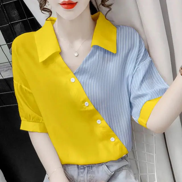 Bella Stijl Zonnige Chic Gestreepte Blouse voor de Zomer!