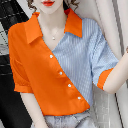 Bella Stijl Zonnige Chic Gestreepte Blouse voor de Zomer!