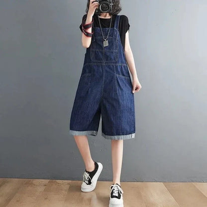 Koreaanse Denim Jumpsuit met Baggy Pasvorm