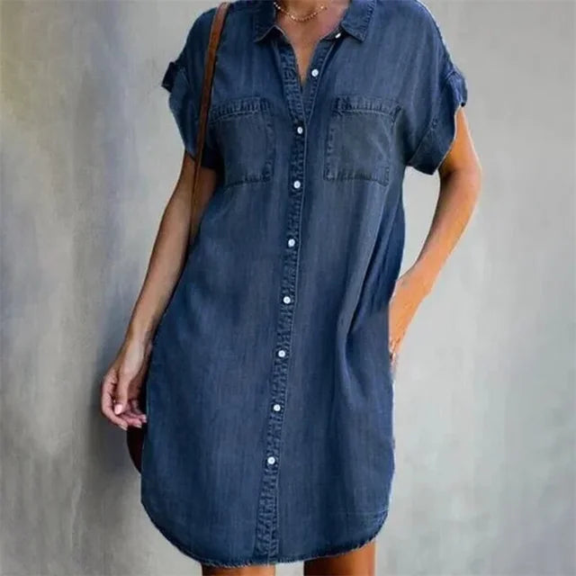 Zonnige Dagen Denim Jurk van Zomerbries Collectie