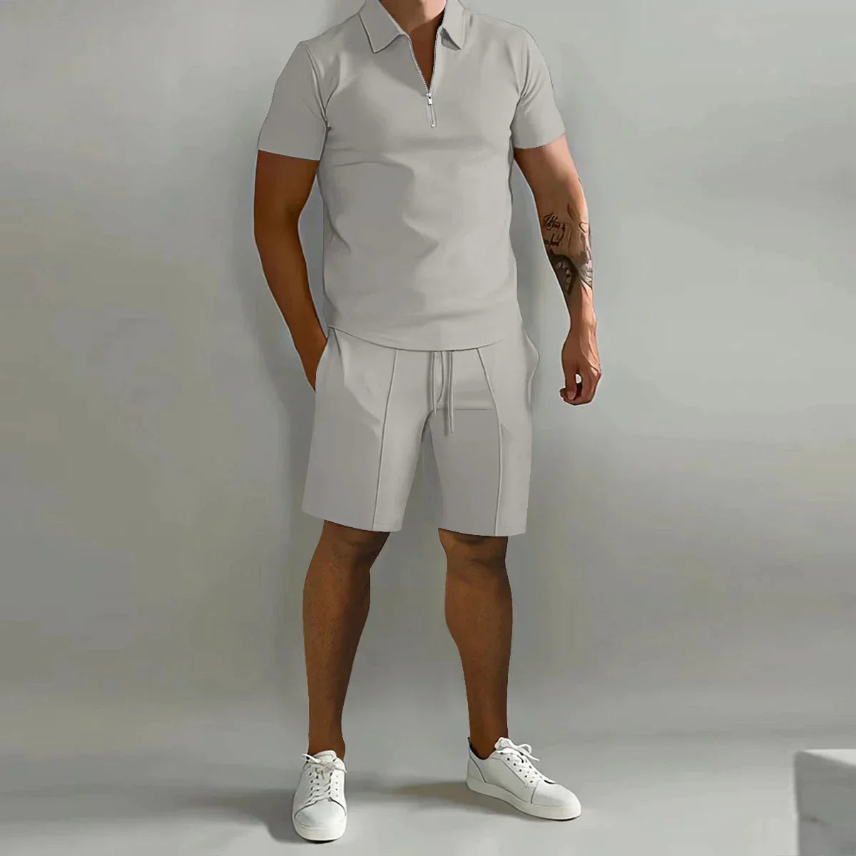 Heren Polo Shirt Set Klassiek Milano Stijl