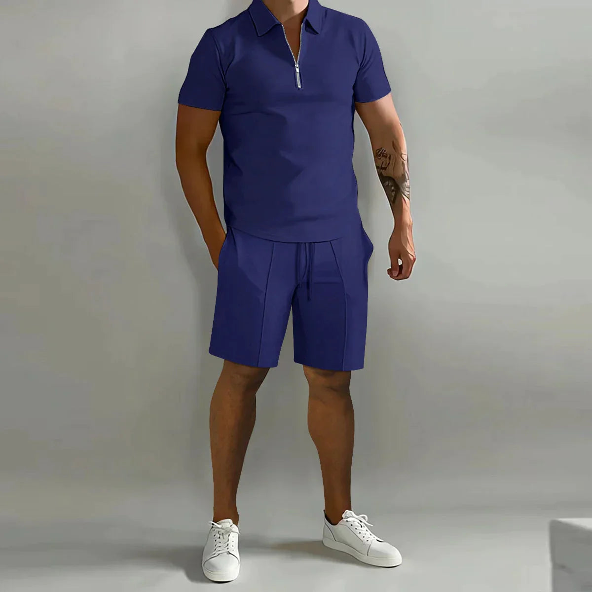 Heren Polo Shirt Set Klassiek Milano Stijl