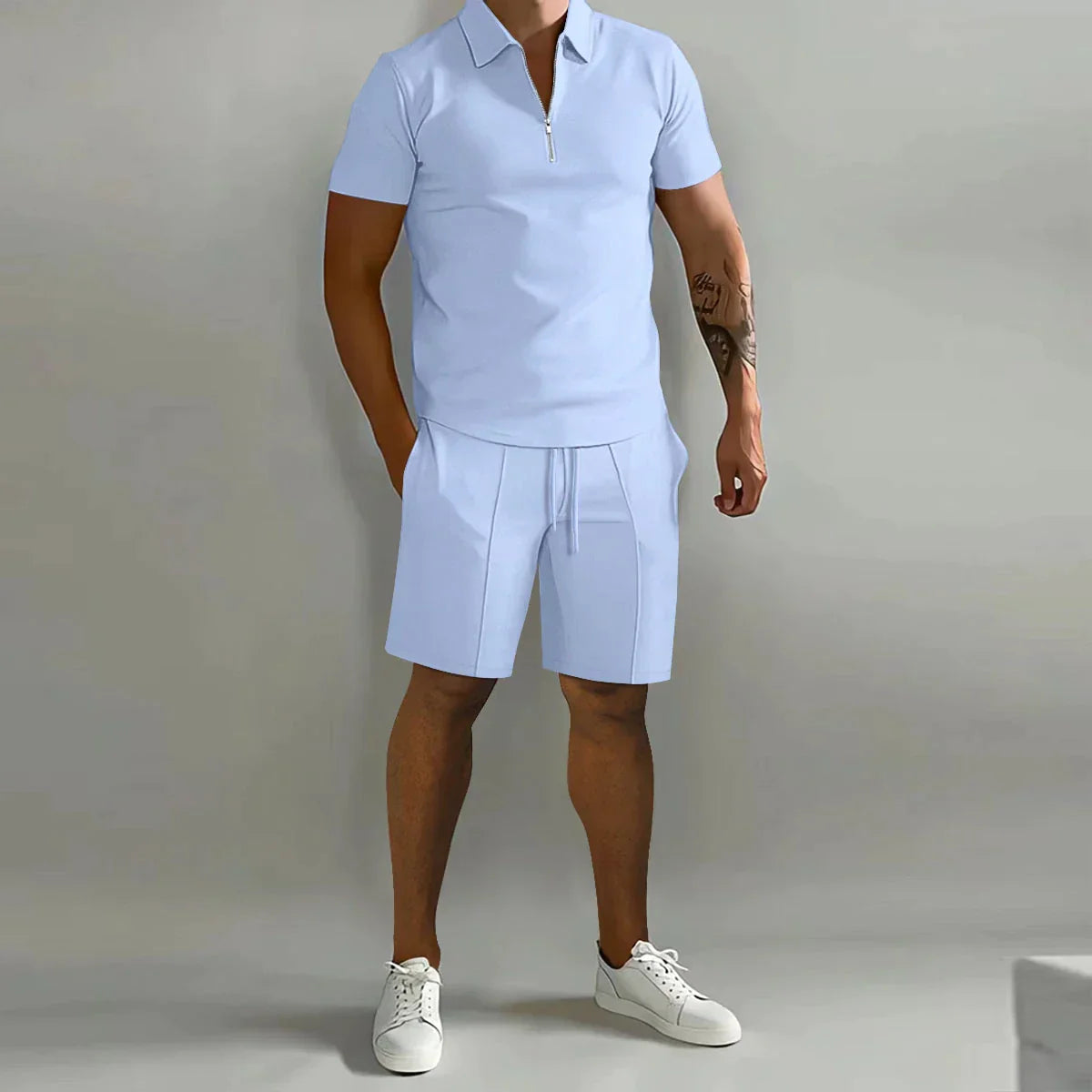 Heren Polo Shirt Set Klassiek Milano Stijl