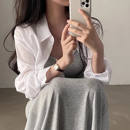 LumaFashion Chiffon Zonwerende Cardigan