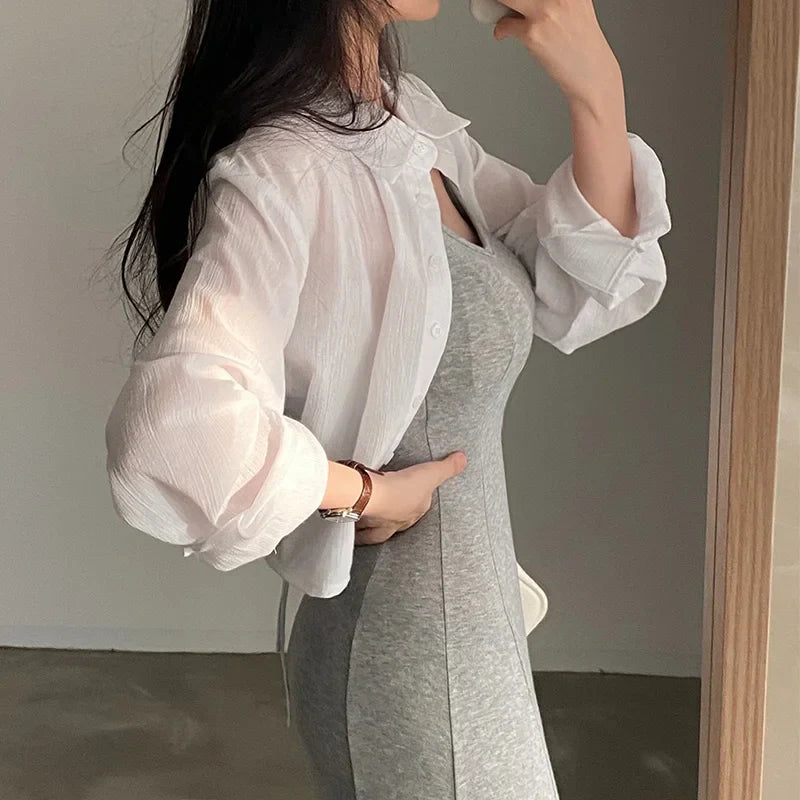 LumaFashion Chiffon Zonwerende Cardigan