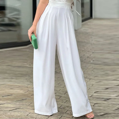 Zomerse Chic: V-hals Jumpsuit met Vlindermouwen voor Dames