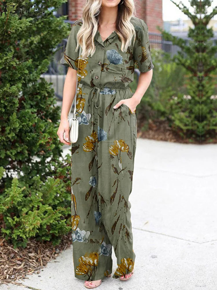 Aurora Dames Jumpsuit voor Bloemrijke Zomerdagen