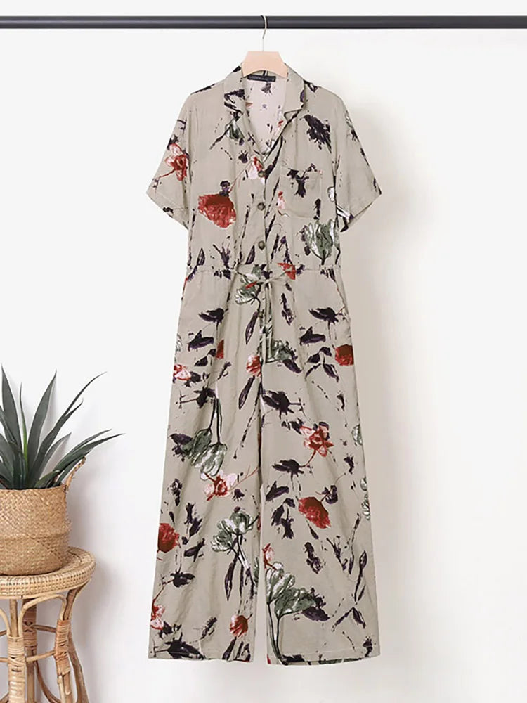 Aurora Dames Jumpsuit voor Bloemrijke Zomerdagen
