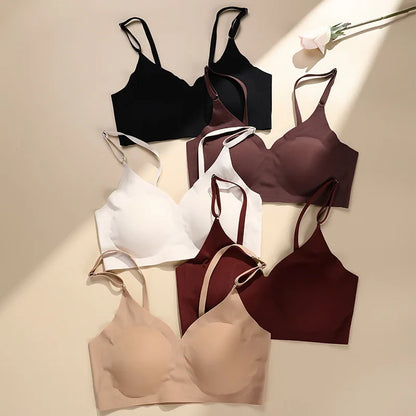 Lumi Zomer Laser Cut Naadloze Draadloze Push-Up Beha