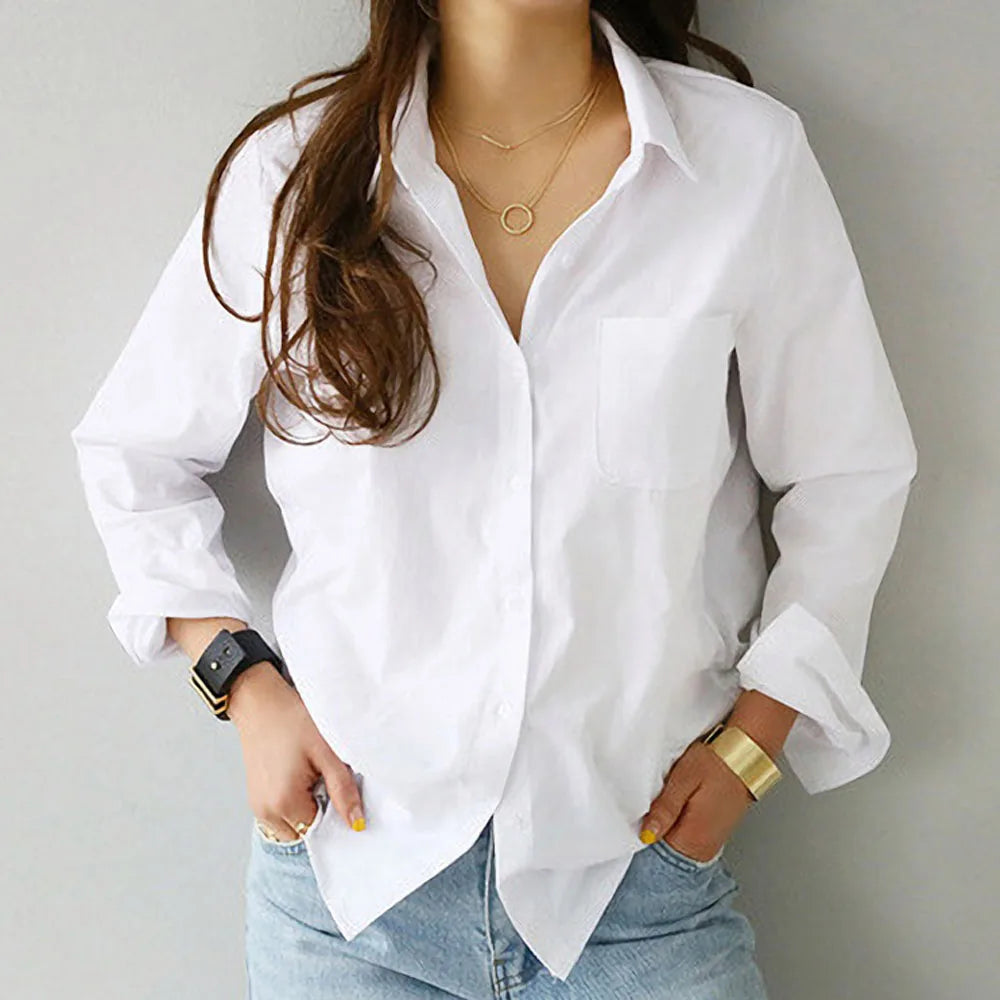 Zomerse Blouse met Lang Knopen Detail
