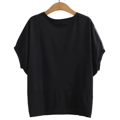 Zomer Fashion Patchwork O-hals T-shirt voor Vrouwen