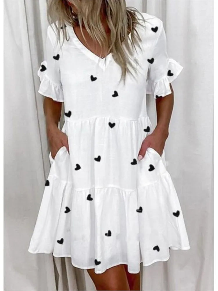 Bellaflow Zomerse Bloemenprint V-Hals Jurk