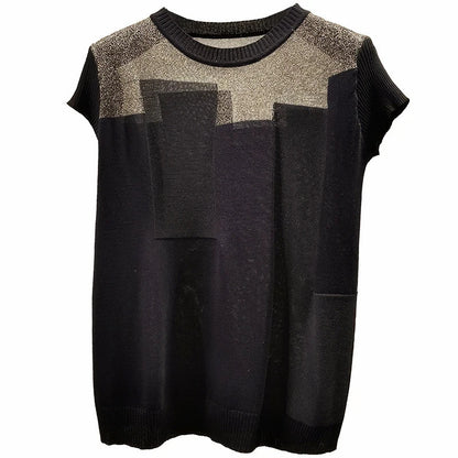 Zomer Patchwork Gebreide Blouse van  Eleganza Couture