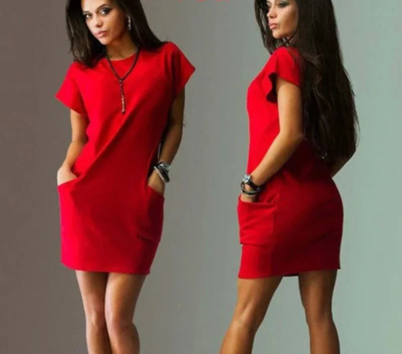 Zomerse Elegante Mini Jurk met Korte Mouwen