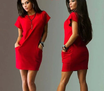 Zomerse Elegante Mini Jurk met Korte Mouwen