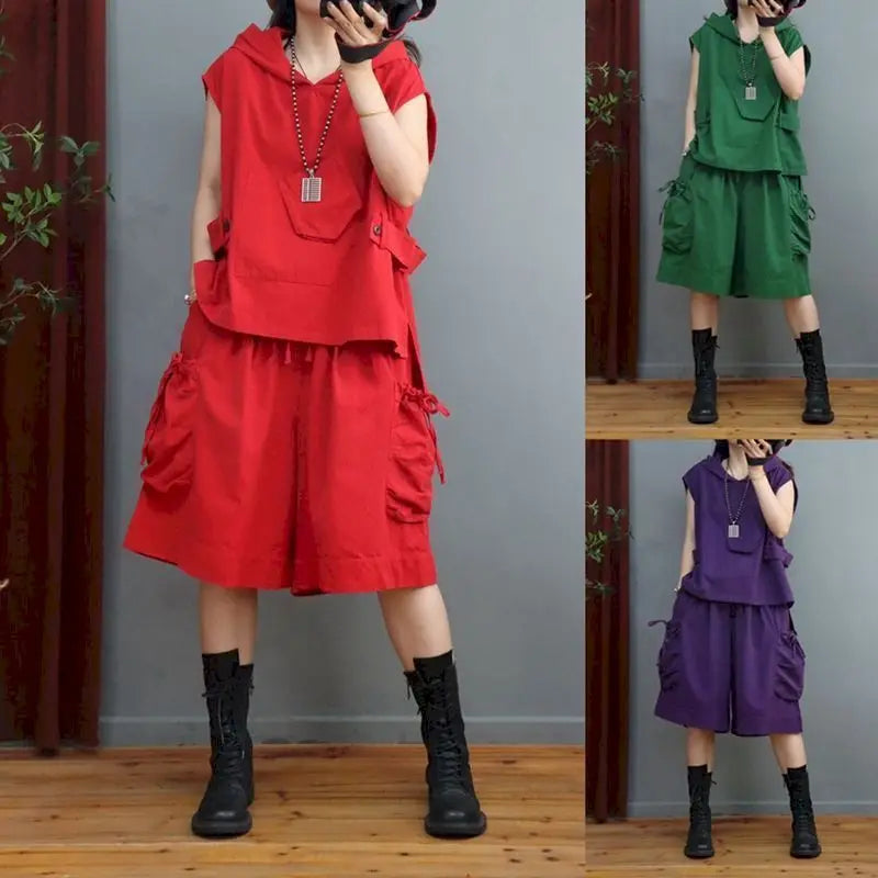 Stralende Mode  Hooded Vest Sets