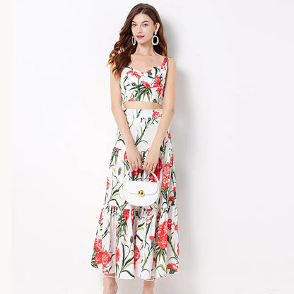 LunaChic Zomerse Bloemenprint Twee-Delige Set