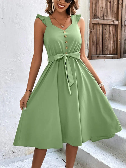 Bella Chic Zomerse Midi Strandjurk