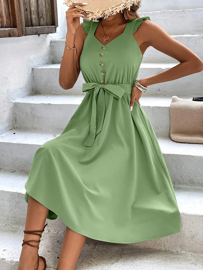 Bella Chic Zomerse Midi Strandjurk