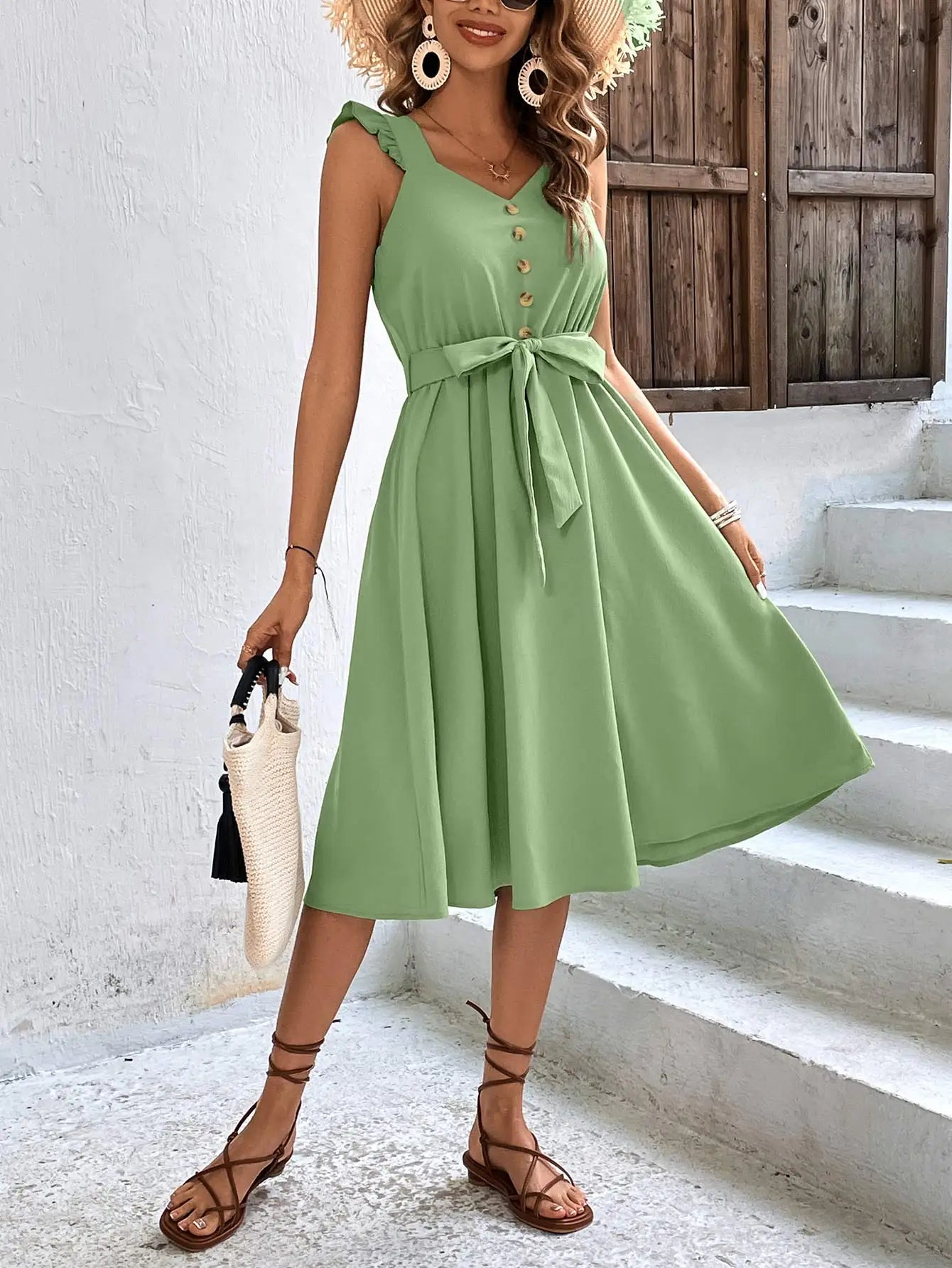 Bella Chic Zomerse Midi Strandjurk