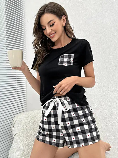 Zomerse Pyjamaset met Hartjesprint