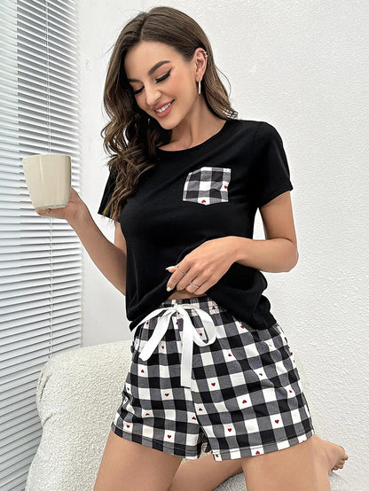 Zomerse Pyjamaset met Hartjesprint