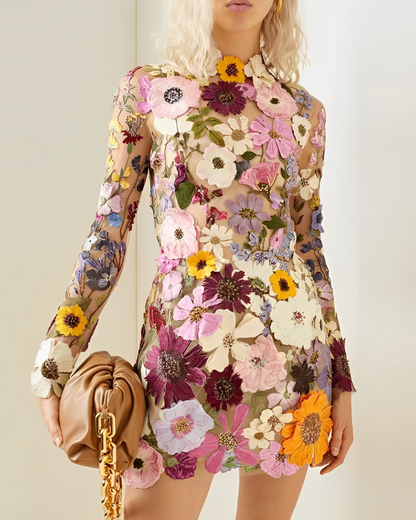 Jurk met Bloemen Elegante Zomerjurk Vrouwen - Mode Vibes