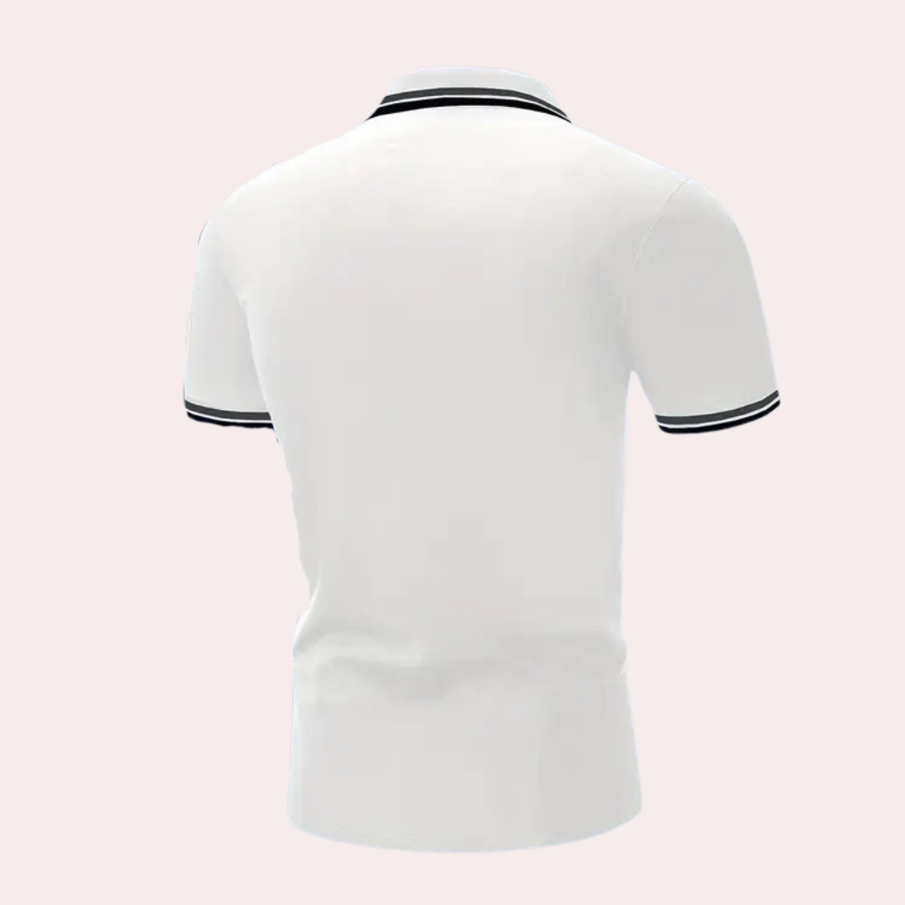 Witte Heren Polo Klassiek Elegant Tiberius