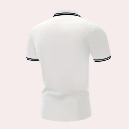 Witte Heren Polo Klassiek Elegant Tiberius
