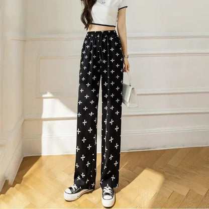 Monochrome Gestreepte Hoge Taille Bell Bottoms van Luna Stijl