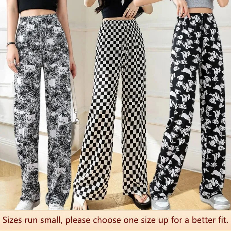 Monochrome Gestreepte Hoge Taille Bell Bottoms van Luna Stijl