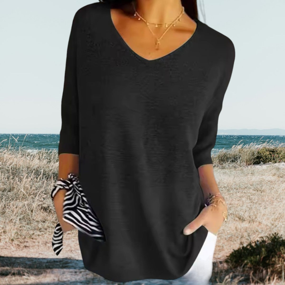 Variant image for Gerda Top Estivo Donna – Leggero e Traspirante, Scollo a V-31