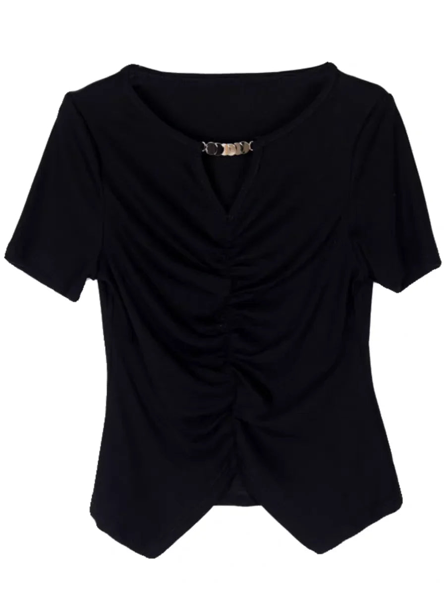 FashionFusion Zomer Zwarte Katoenen T-Shirts