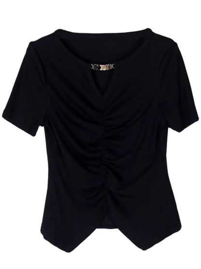 FashionFusion Zomer Zwarte Katoenen T-Shirts