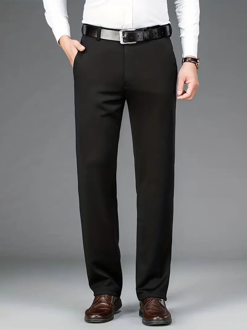 Zwarte Broek voor Mannen Rechte Pijpen Klassiek Model - Mode Vibes