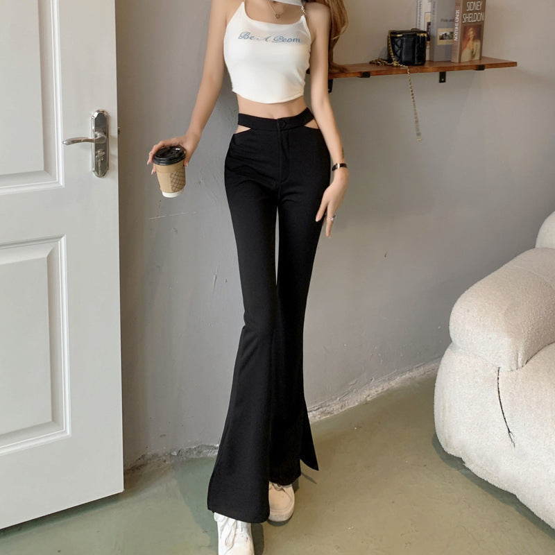 Elegante Fleur Broek met Uitgesneden Details - Mode Vibes