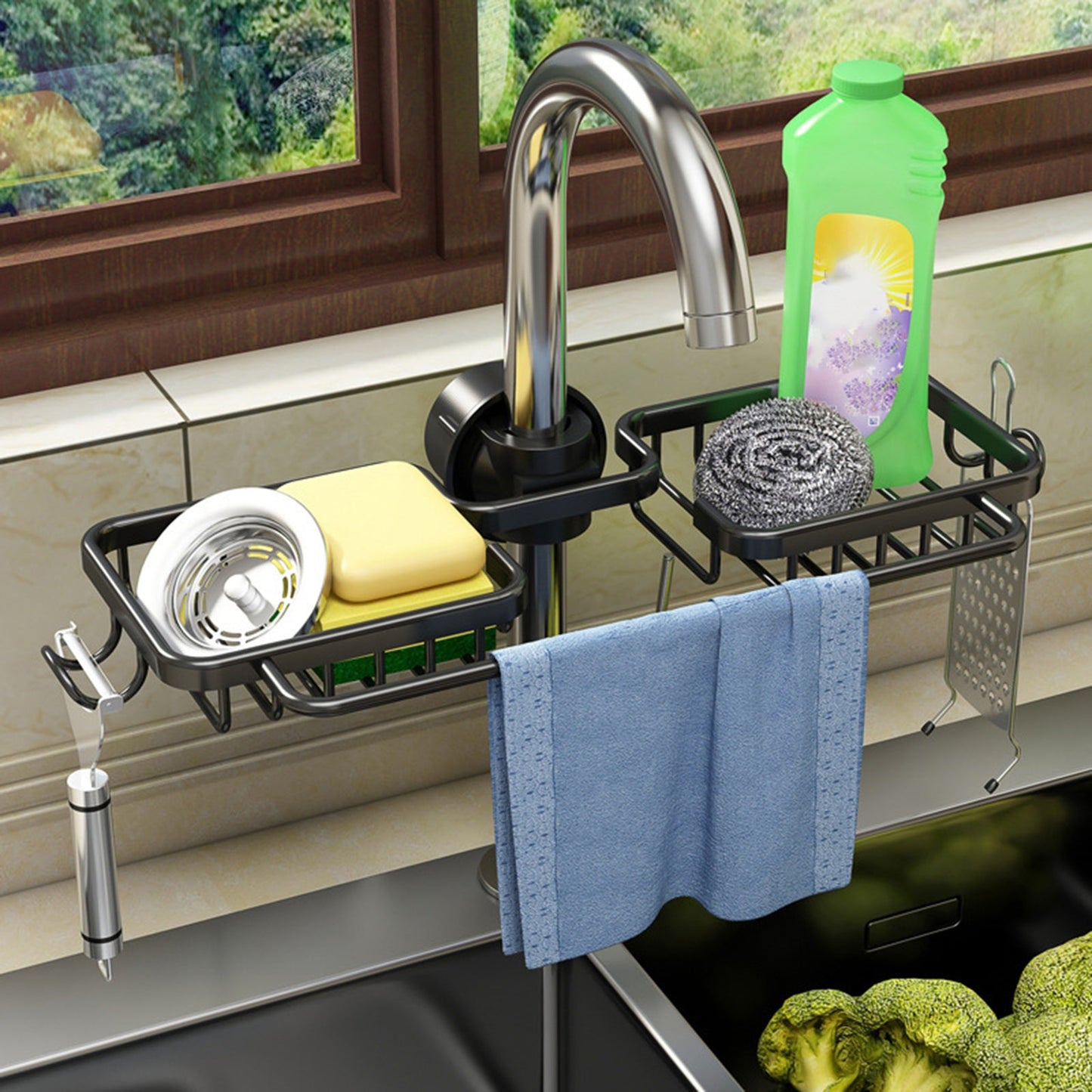 Gootsteen Organizer Keuken Opberglas Modern Design