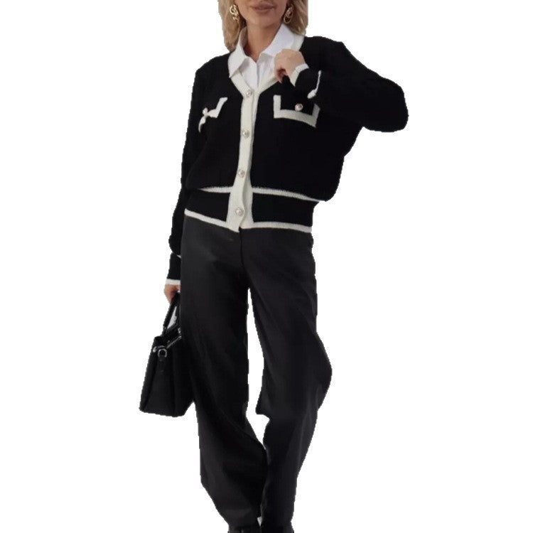 Dames Vest Parijs Look Gouden Knopen Stijlvol Contrast