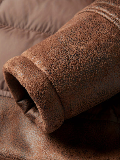 Warme Fleece Jas voor Heren Zwart Winterjas