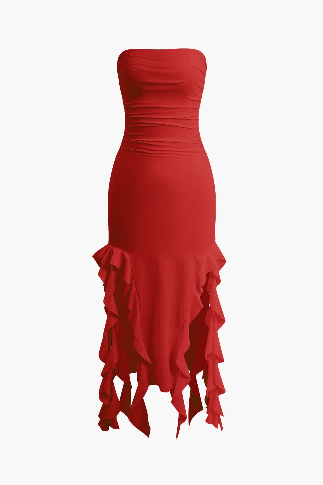 Maxikleed met Volant Vrouwelijk Elegante Jurk