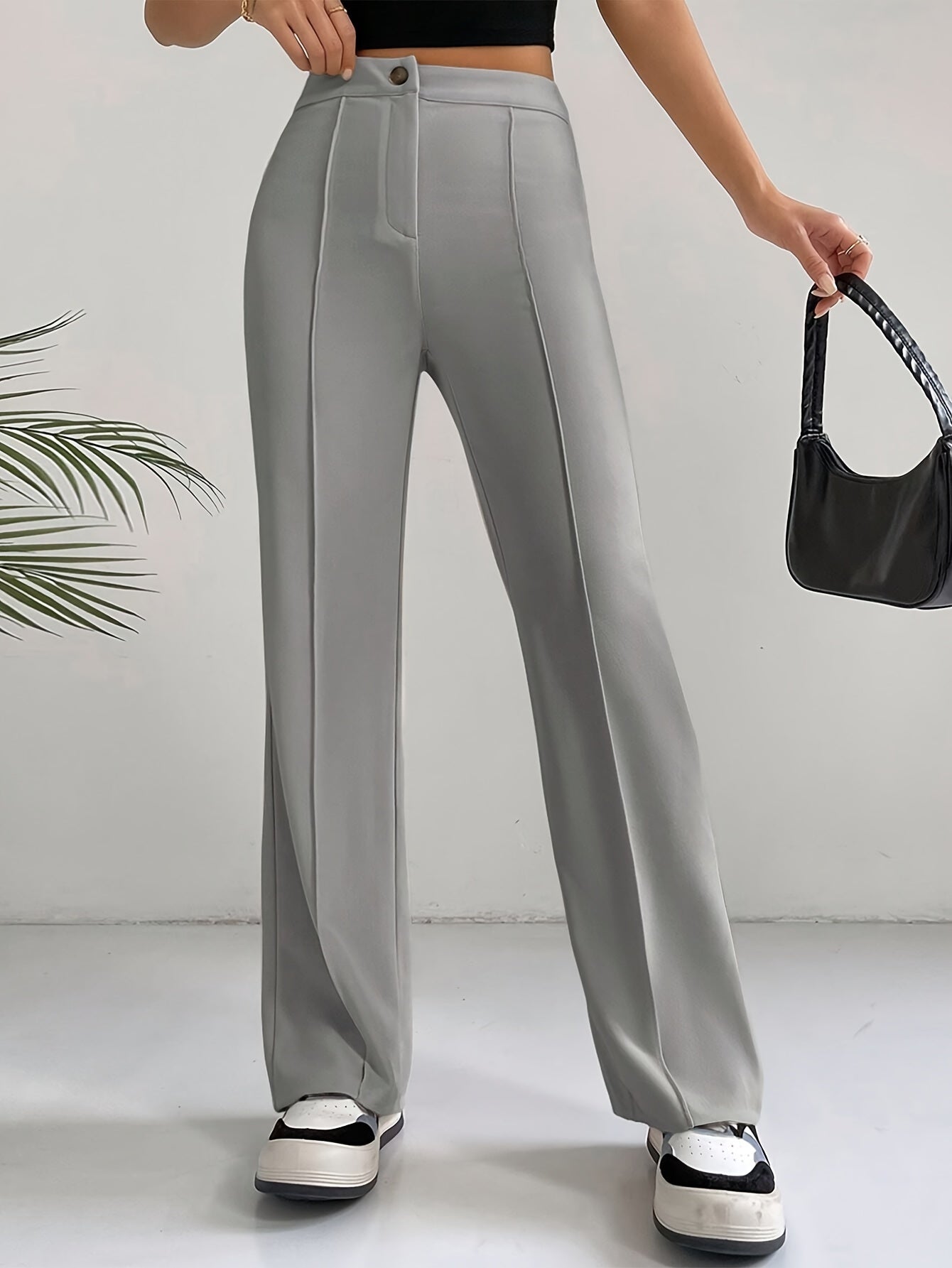 Damesbroek Hoge Taille Plissé Zomerbroek voor Vrouw