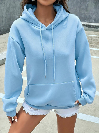 Zachte Dames Hoodie met Capuchon Lila Plush Sweatshirt