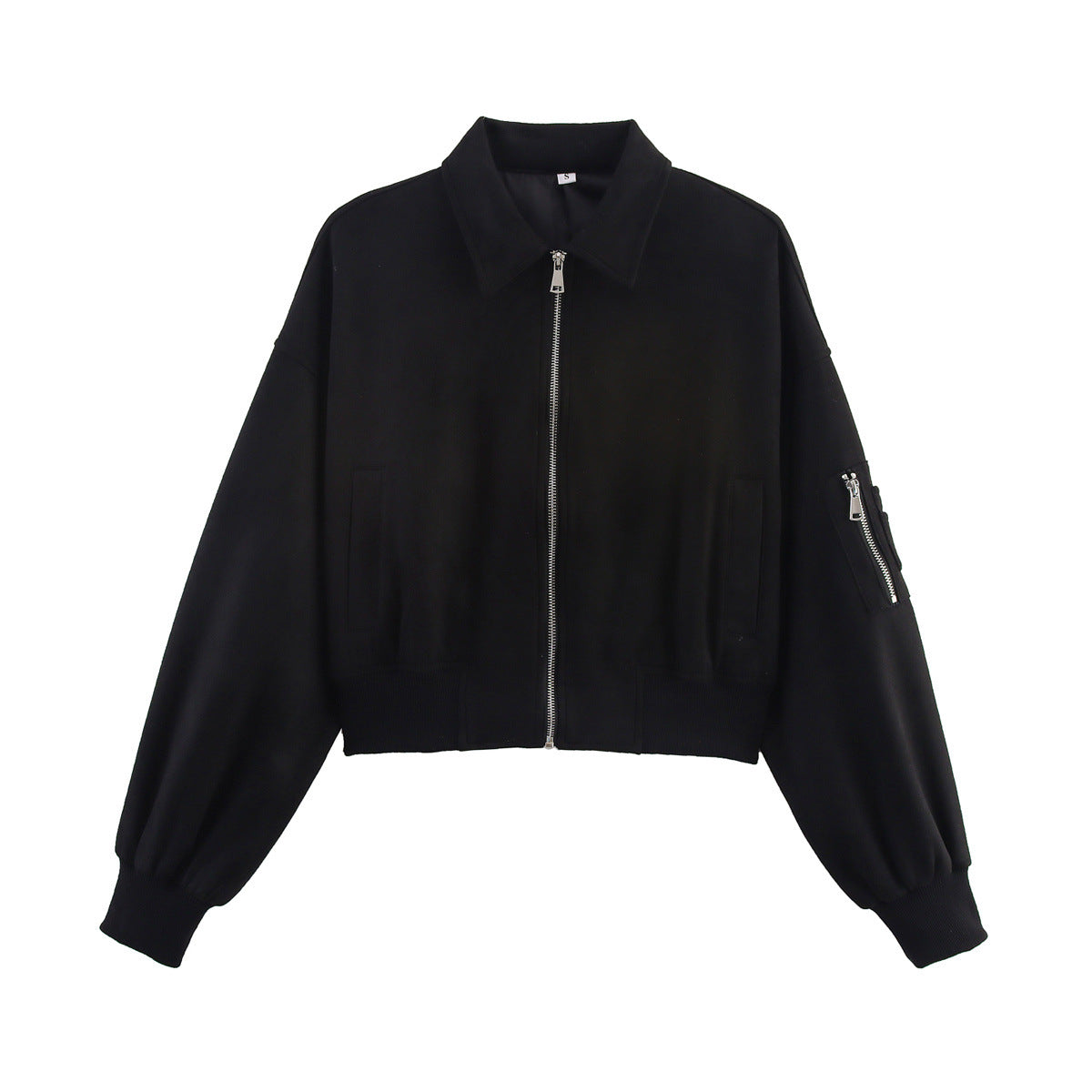 Dames Korte Suède Jas met Kraag Trendy Look