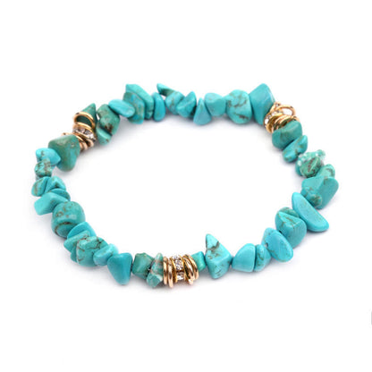 Natuursteen Armband met Kristallen en Kralen Zwart Celine