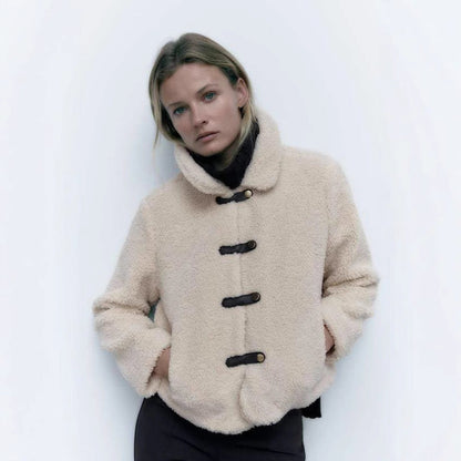 Dames Teddyjas Kort Elegante Modieus Bilana