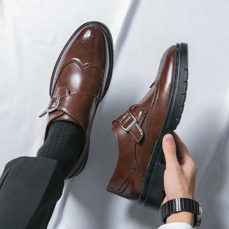Leren Herenboots Klassiek met Gesp en Zool