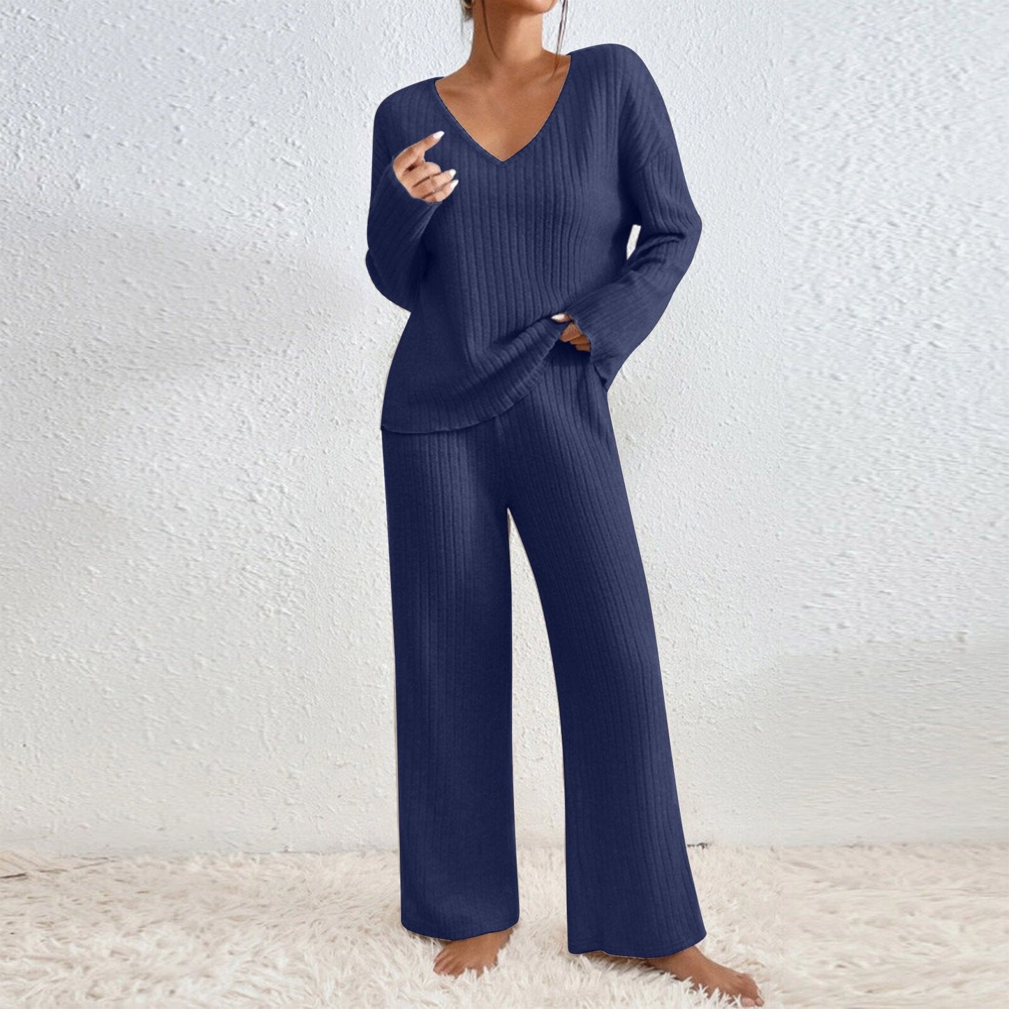Dames 2-Delige Set Geribd Soft Stretch