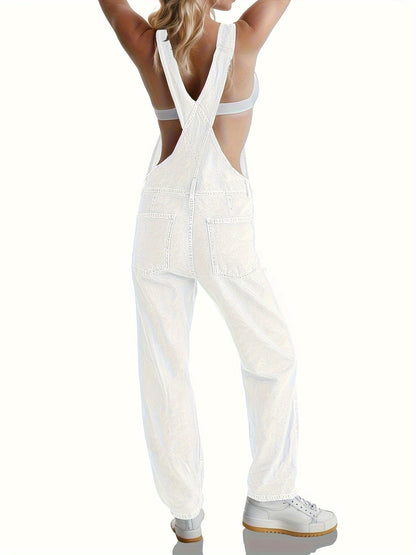 Dames Denim Jumpsuit Elegant Comfortabel voor Dagelijks Gebruik