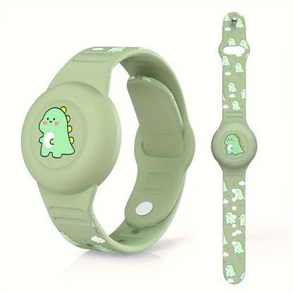 Kinderen Armband met Airtag Hoesje Dino Track